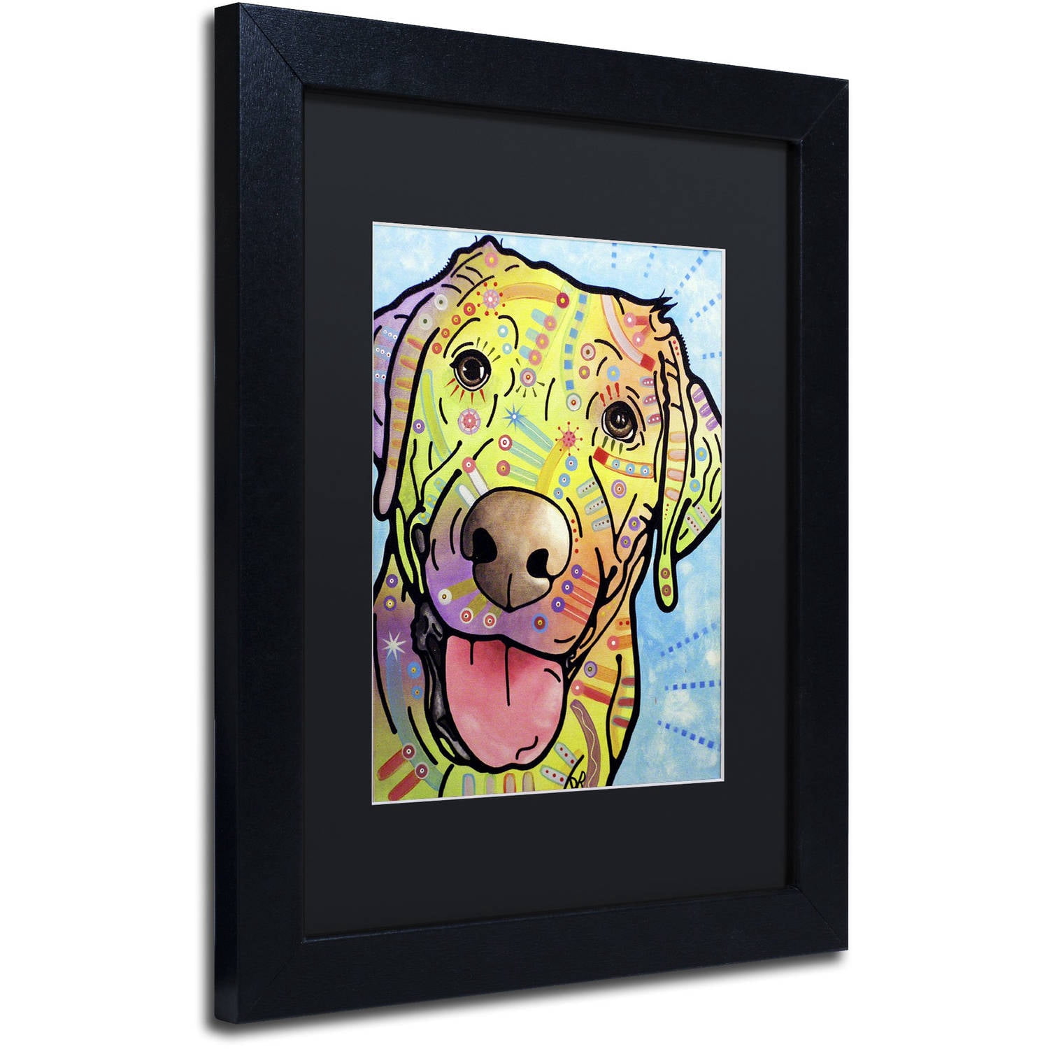 Trademark Fine Art "Sunny" Canvas Art by Dean Russo, Black Matte, Black Frame