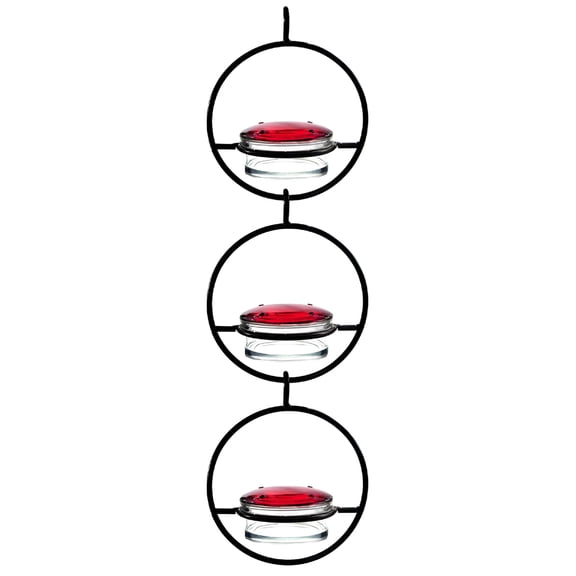 ACDANC 3 Pack Slim Hummingbird Feeder,New Hanging Circular Ant & Bee-Proof Hummingbird Feeders for Outdoor Garden,Patio,Backyard