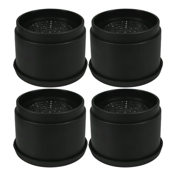 4 elevadores de cama apilables y de altura ajustable para mesas, protectores de suelo antideslizantes resistentes y multifuncionales.