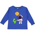thumbnail image 3 of Inktastic Astronaut Holding a Moon Balloon Boys or Girls Long Sleeve Toddler T-Shirt, 3 of 5