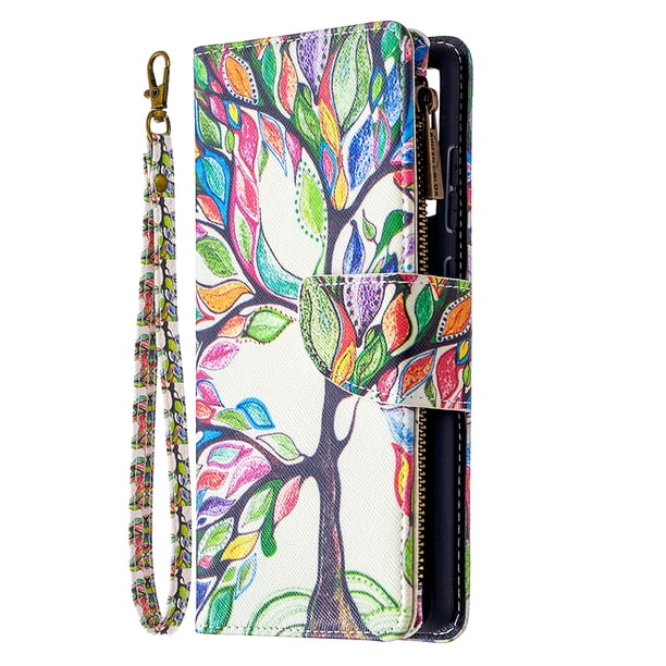 Allytech Zipper Wallet Case For Samsung Galaxy S Fe 5g Colorful Pattern Case For Girls Women Credit Cards Holder Wrist Strape Wallet Case Cover For Samsung Galaxy S Fan Edition Walmart Com