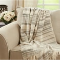 thumbnail image 3 of Saro Lifestyle Block Print Fringed Throw Blanket, 3 of 5