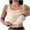 Beige, variant on Fanxing Womens Tank Tops Built-in Bra Ribbed Cami Tanks Lightweight Undershirt Tank Tops Beige,S