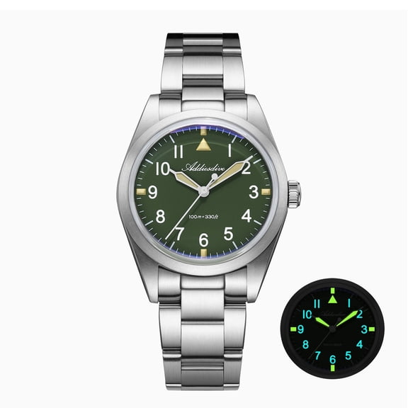 ADDIESDIVE Titanium Men's Watch - Japanese VH31 Sweep Second Quartz Watch, 100m Waterproof Lightweight Analog Watch for Men