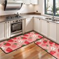 thumbnail image 3 of Kitchen Rugs Sets Of 2,Strawberry Plants Fruit Flower Heart Anti Fatigue Kitchen Mat Rugs Non Slip Washable,Decorative Kitchen Floor Mats for Kitchen,Sink,Laundry,17"x47"+17"x47", 3 of 5