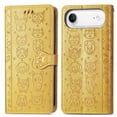 thumbnail image 1 of Funda Cartera FOXDOCK para iPhone Air , Flip PU con Relieve de Gatos y Perros, Tarjetero y Soporte, 1 of 6