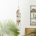 thumbnail image 2 of DecMode 29" Gold Wood Sun Stars Windchime with Beads and Cone Bells, 2 of 6