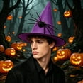 thumbnail image 5 of 2026 Halloween Indoor Decorations Piece Classic Pointed Wizard Hat With Black Bug Ornament Non Woven Fabric For Adult Kid Role Outfit Halloween Party Dress Up And Holiday Wear Accessories, 5 of 7