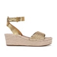 thumbnail image 2 of Franco Sarto Women's Pamala Espadrille Wedge Sandal Gold Raffia 7M, 2 of 5