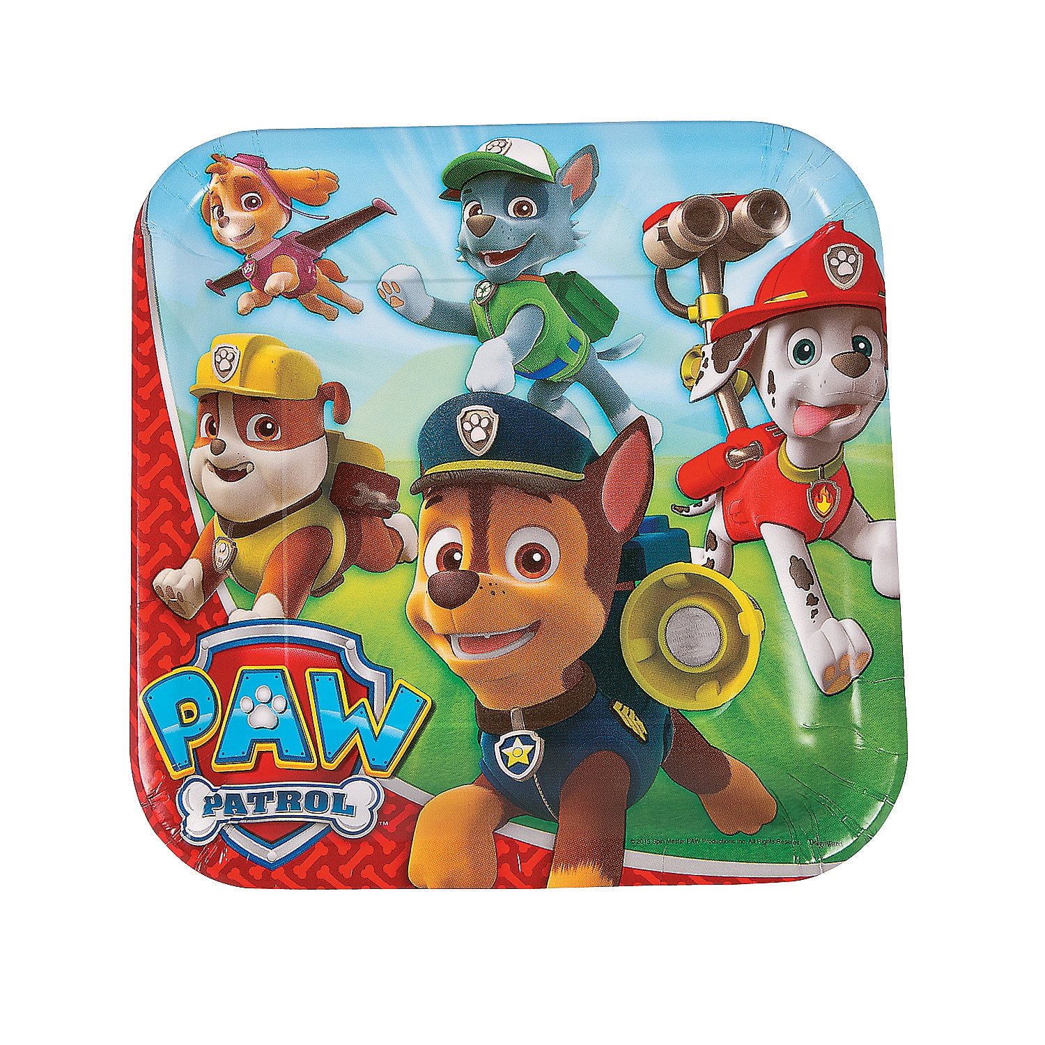 Paw Patrol Sq Dinner Plates Party Supplies 8 Pieces