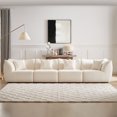 thumbnail image 3 of Kevinplus 145 inch Free Combination Sectional Sofa Upholstery Leisure Wide Deap Seat 4 Seaters Living Room, Apartment, Office Beige., 3 of 8