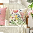 thumbnail image 5 of Spring Outdoor Throw Pillow Covers 20x20 Set of 2 Garden Flowers Farmhouse Patio Decorative Cushion Covers Home Decor Couch for Sofa Bedroom Livingroom, Pink, 5 of 5