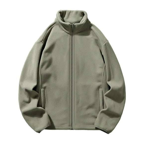 pstuiky camisas de manga larga para hombre, Chaqueta con capucha y cremallera de cuello alto y manga larga de color liso para hombre Tops casuales para hombres l