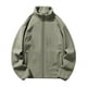 thumbnail image 1 of pstuiky camisas de manga larga para hombre, Chaqueta con capucha y cremallera de cuello alto y manga larga de color liso para hombre Tops casuales para hombres l, 1 of 8