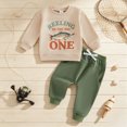 thumbnail image 2 of TOWED22 Baby Boy Clothes 2Pcs Fall Winter Long Sleeve Sweatshirt with Pants Set Toddler Cute Print Outfits, 2 of 8