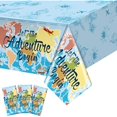 thumbnail image 1 of wonima02 3 Pcs Adventure Awaits Tablecloth Travel Party Decorations Bon Voyage World Map Table Cloth Plastic Disposable Table Cover for Baby Shower Birthday Party Supplies, 108 x 54 Inch (Blue), 1 of 1