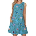 thumbnail image 1 of Vestido maxi largo con estampado de bolsillo informal con letras sin mangas y cuello redondo para mujer OAVQHLG3B Store lin121212, 1 of 5