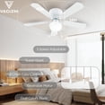 thumbnail image 3 of Ventilador de Techo Empotrado de 42" Ventilador de Techo Tradicional Blanco Mate con Cadena de Luz y Tracción - Diseño de Perfil Bajo - Uso en Interiores, 3 of 7