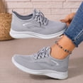 thumbnail image 2 of Domuza Women's Breathable Mesh Walking Sneakers, Lightweight Lace Up Athletic Running Shoes, Non-Slip Casual Sports Footwear for Gym Jogging Daily Commuting Work Gray 7.5（EU-39）, 2 of 6