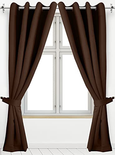 Thermal Insulated Grommet Blackout Curtains for Bedroom 2 Panels W52 x L84 Inch 