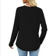 thumbnail image 4 of Women Waffle Knit Sweatshirt Casual Long Sleeve Crewneck Pullover Shirts Dressy Trendy Fall Tunic Tops with Chest Pocket, 4 of 4