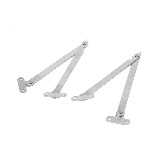1Par Soporte de Tapa Plegable para Muebles de Armario Tono Plateado