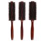 thumbnail image 2 of Cepillo de pelo con cerdas, peine redondo de sarga con mango de madera para secar, peinar y rizar el cabello (sarga 14), color aleatorio, 2 of 7