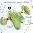 thumbnail image 2 of Set de herramientas faciales BAIMEI iCyme Gua Sha & Jade Roller Green, 2 of 8