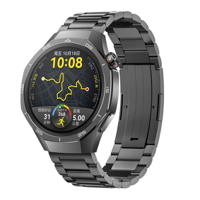 Bracelet de Montre 22mm Triple Alliage de Titane Métal Durable Confortable Réglable pour Remplacement de Montre