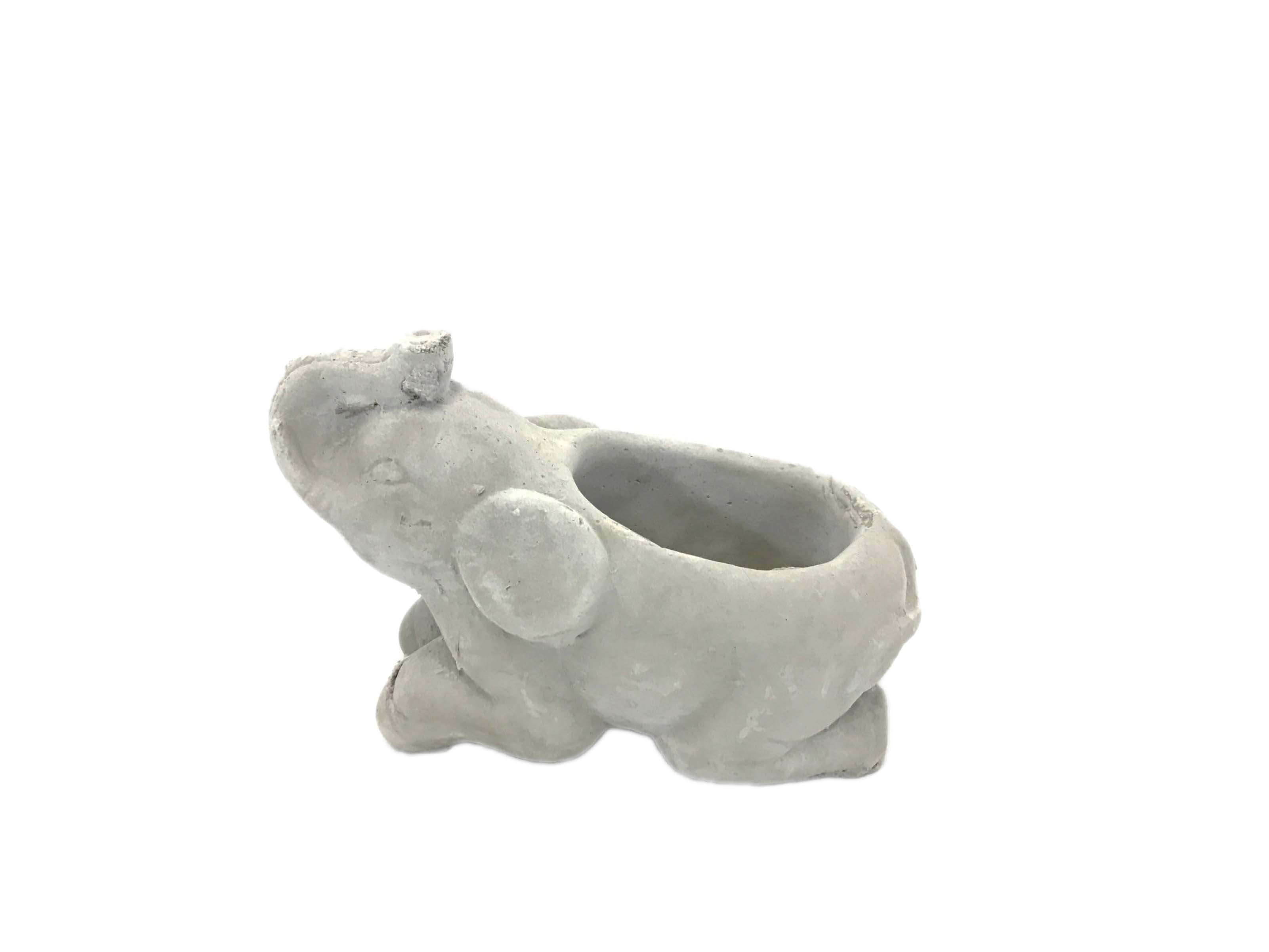 Concrete Elephant Planter Set of 3