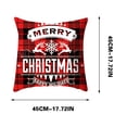 thumbnail image 3 of Puntoco Funda de almohada súper suave navideña con estampado de Papá Noel, funda de almohada para sofá, funda de cojín decorativa para estudio, 3 of 5