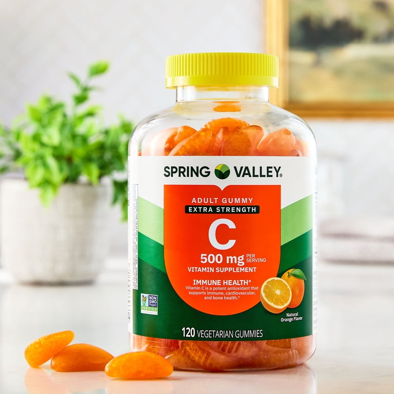 Spring Valley Extra Strength Vitamin C 500 mg Gummies, Orange, 120 Count photo 4