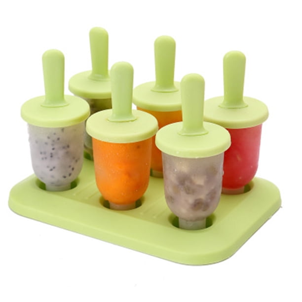 Molde para Helado 6 Compartimentos - Gelatina Verde Redondo Adepaton 2033744-1