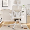thumbnail image 2 of MAYEERTY Ergonomic Home Office Chair with Lumbar Support, Flip-Up Armrests, Headrest for Work & Study,Black, 2 of 7