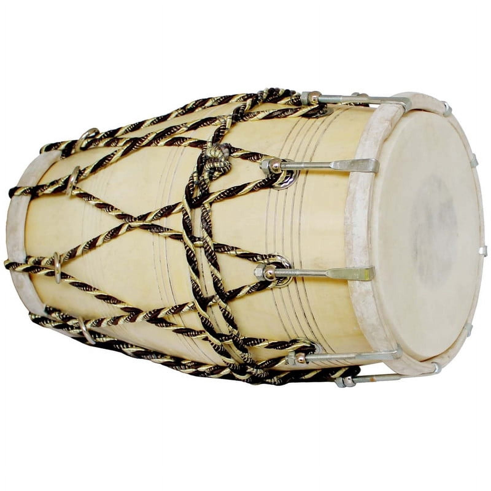 SHREYAS Handmade Wood Drum Dholak SR + Rope Amr Indian Folk Musical Instrument for any Age Group