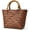 Brown-rattan, variant on Beach Bags for Women, Summer Straw Bag, Woven Straw Beach Tote Bag Shoulder Handbags(Beige,Flower)