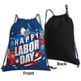 thumbnail image 2 of Happy Labor Day Drawstring Backpack Sackpack String Bag Cinch Waterproof Bags for Gym Sports Yoga Travel Beach Swimming shopping, 2 of 7