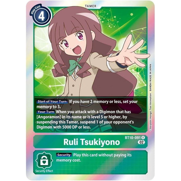 Digimon Xros Encounter Rare Ruli Tsukiyono BT10-091