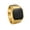 Black Gold, variant on Men's Stainless Steel Simple Square Multi Color Gemstone Retro Trend Wedding Ring Red Stone Silver Size 13