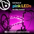 thumbnail image 2 of Brightz CosmicBrightz LED Bike Frame Lights, 6.5 ft Rope Light, Pink, 2 of 6