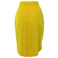 thumbnail image 4 of A2Y Women's Elastic Waist Self Tie Tulip Hem Side Pocket Skirt Olive Mustard 4XL, 4 of 5
