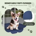 thumbnail image 6 of Pefilos 38" Pet Bed for Cat and Dog with Cushion Cover, Outdoor Weatherproof Roof PE Wicker Dog House Furniture, Dog Bed with Canopy, Gray, 6 of 7