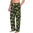 thumbnail image 2 of Xecao Light Green Excavator Men's Straight Lounge Pajama Pants: The Ultimate in Comfortable Sleepwear, 2 of 9
