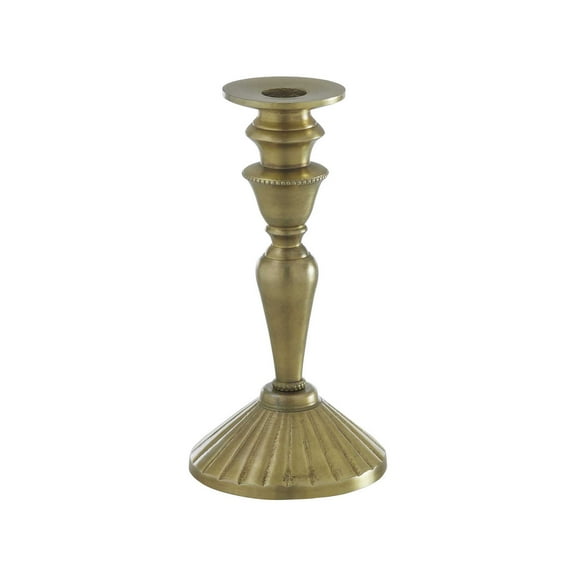 My Texas House Gold Metal Taper Candle Holder, 8"