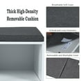 thumbnail image 5 of Gymax Entryway Padded Shoe Storage Bench 10-Cube Organizer Bench Adjustable White, 5 of 9
