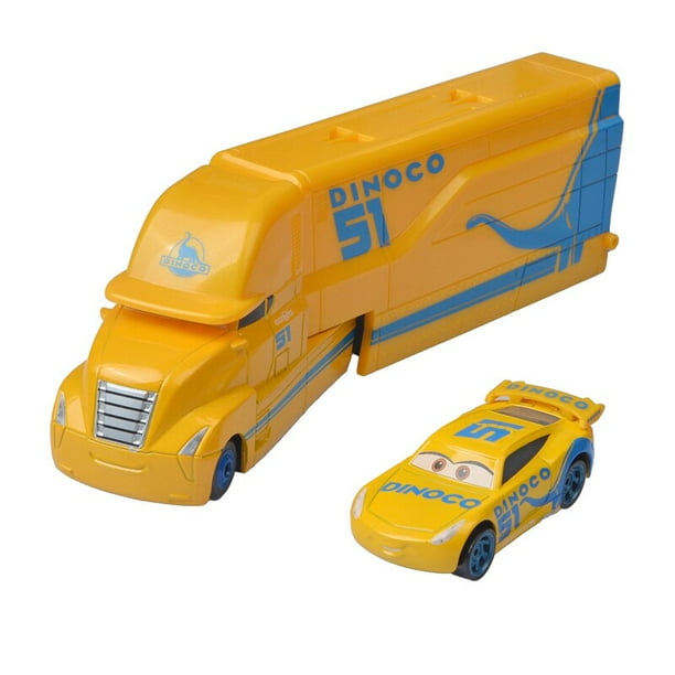 Disney Pixar Cars 3 Lightning McQueen Mack Uncle Truck Metal Diecast colección modelo coche juguetes para regalo de cumpleaños de niños Gao Jinjia LED
