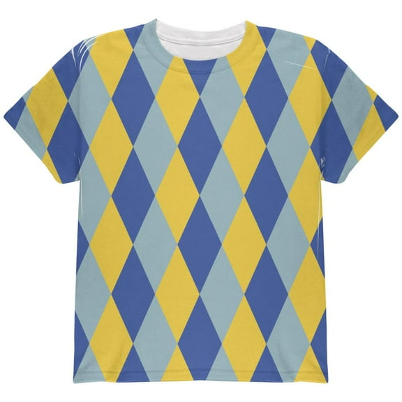 Hanukkah Jester Harlequin Costume All Over Youth T Shirt Multi YSM