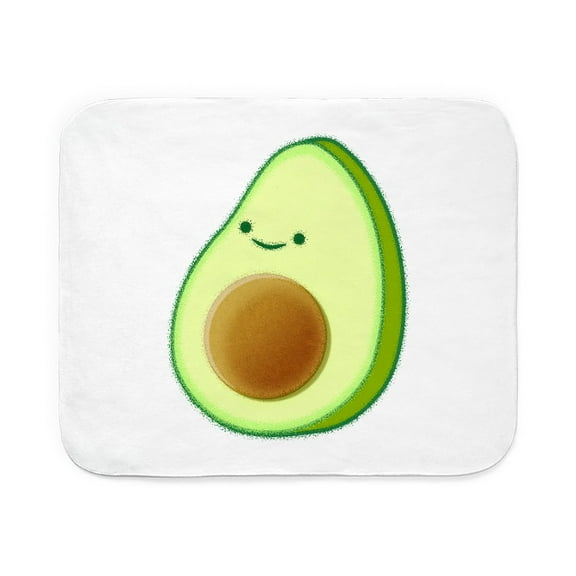 CafePress - Cute Avocado Drawing - Sherpa Fleece Throw Blanket 60" x 50"