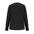 thumbnail image 5 of Oalirro Black V Neck Long Sleeve Tops for Woman Summer Women's Fashion Casual V-neck Long Sleeve Button Hollow-out Solid Color Blouse, 5 of 5