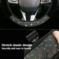 thumbnail image 5 of Bling Fluffy Steering Wheel Cover for Women, Rhinestone Diamond Sparkling Fur Steering Wheel Protector Elastic Steering Wheel Covers Winter Warm Universal Fit 14-15 Inches, 5 of 6